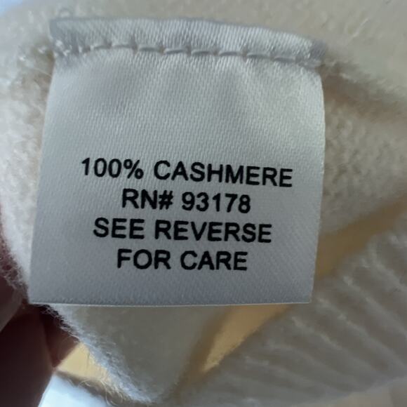 House of Harlow 1960 women's Winter White Ivory 100% Cashmere sweater large - Picture 7 of 9